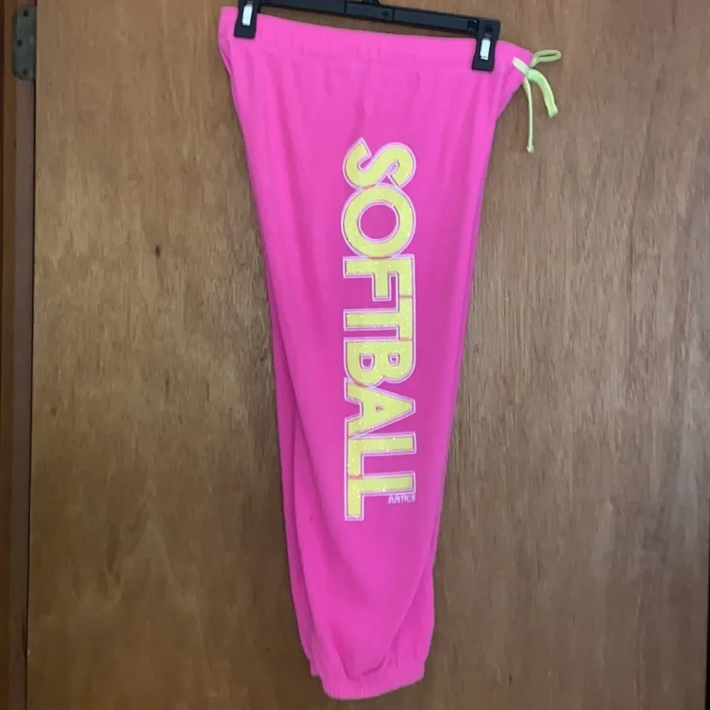 •JUSTICE• hot pink capri sweatpants/jogger in size 16 - Picture 7 of 8